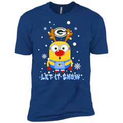 Minion Green Bay Packers Ugly Christmas Sweaters Let It Snow Men's Sleeve Shirt - The White Eagles
