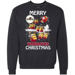 Louisiana Monroe Warhalks Ugly Christmas Sweaters Minions Santa Claus Sweatshirt - The White Eagles