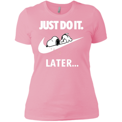 Just Do It The Peanuts Movie Snoopy Nike Logo Ladies' Shirt - The White Eagles