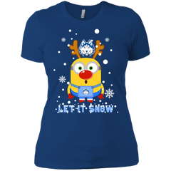 Minion Houston Baptist Huskies Ugly Christmas Sweaters Let It Snow Ladies' Shirt - The White Eagles