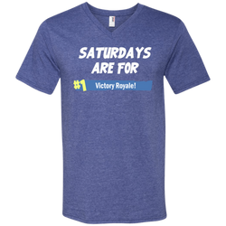 Fortnite Saturdays Are For Victory Royale Men's V-Neck T-Shirt - The White Eagles