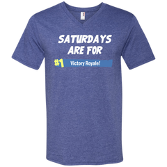 Fortnite Saturdays Are For Victory Royale Men's V-Neck T-Shirt - The White Eagles