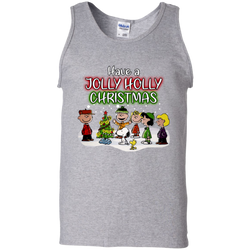 Have A Jolly Holly Christmas The Peanuts Movie Snoopy Charlie Brown Woodstock Tank Top - The White Eagles