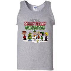 Have A Jolly Holly Christmas The Peanuts Movie Snoopy Charlie Brown Woodstock Tank Top - The White Eagles