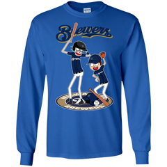 Milwaukee Brewers Baseball Rick And Morty LS Cotton T-Shirt - The White Eagles