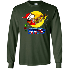 Snoopy Santa Claus Christmas The Peanuts Movie LS Cotton T-Shirt - The White Eagles