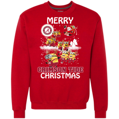 Alabama Crimson Tide T Shirts Minions Santa Claus Merry Christmas Sweatshirt - The White Eagles