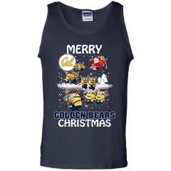 California Golden Bears T Shirts Minions Santa Claus Merry Christmas Tank Top - The White Eagles