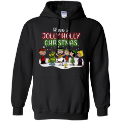 Have A Jolly Holly Christmas The Peanuts Movie Snoopy Charlie Brown Woodstock Hoodie - The White Eagles