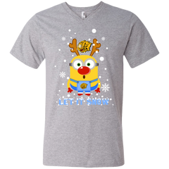 Minion Arkansas-pine Bluff Golden Lions Ugly Christmas Sweaters Let It Snow Men's V-Neck T-Shirt - The White Eagles