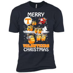 Tennessee Volunteers Ugly Christmas Sweaters Minions Santa Claus Merry Christmas Men's Sleeve Shirt - The White Eagles