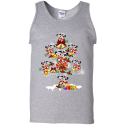 Christmas Is Coming Mickey Mouse Santa Claus Ugly Christmas Sweater Tank Top - The White Eagles