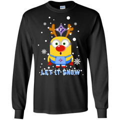 Minion Furman Paladins Ugly Christmas Sweaters Let It Snow LS Cotton T-Shirt - The White Eagles