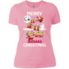 South Alabama Jaguars Ugly Christmas Sweaters Minions Santa Claus Merry Christmas Ladies' Shirt - The White Eagles