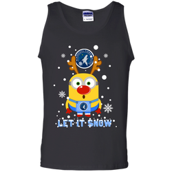 Minion Minnesota Timberwolves Ugly Christmas Sweaters Let It Snow Tank Top - The White Eagles
