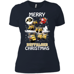Colorado Buffaloes Ugly Christmas Sweaters Minions Santa Claus Merry Christmas Ladies' Shirt - The White Eagles