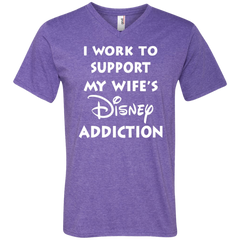 I Work To Support My Wife's Disney Addiction - Disney Shirt Men's V-Neck T-Shirt - The White Eagles