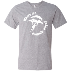Fortnite Where We Droppin Men's V-Neck T-Shirt - The White Eagles