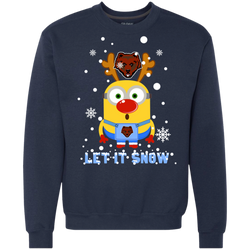 Minion Brown Bears Ugly Christmas Sweaters Let It Snow Sweatshirt - The White Eagles