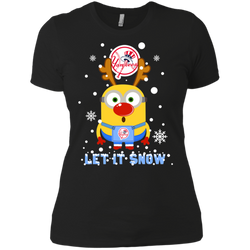 Minion New York Yankees  Ugly Christmas Sweaters Let It Snow Ladies' Shirt - The White Eagles
