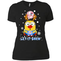 Minion New York Yankees  Ugly Christmas Sweaters Let It Snow Ladies' Shirt - The White Eagles