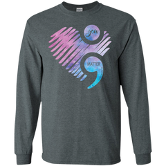 You Matter Don't Let Your Story End Semicolon Shirt LS Cotton T-Shirt - The White Eagles