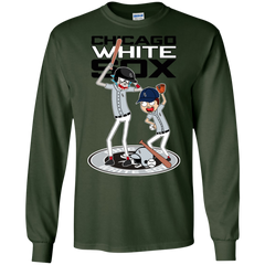 Chicago White Sox Baseball Rick And Morty LS Cotton T-Shirt - The White Eagles