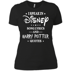 I Speak In Disney Song Lyrics And Harry Potter Quotes Shir Ladies' Shirt - The White Eagles