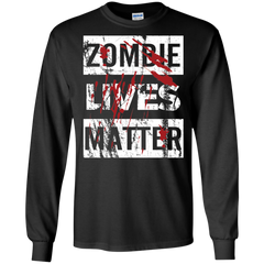 Zombie Lives Matter Tshirt LS Cotton T-Shirt - The White Eagles