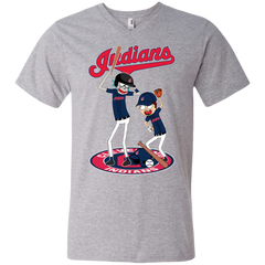 Cleveland Indians Baseball Rick And Morty Men's V-Neck T-Shirt - The White Eagles