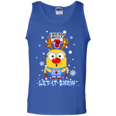 Minion Chicago Bulls Ugly Christmas Sweaters Let It Snow Tank Top - The White Eagles
