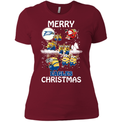 Georgia Southern Eagles Ugly Christmas Sweaters Minions Santa Claus Merry Christmas Ladies' Shirt - The White Eagles