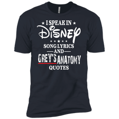 I Speak In Disney Song Lyrics And Grey's Anatomy Quotes Shirt Men's Sleeve Shirt - The White Eagles