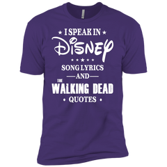 I Speak In Disney Song Lyrics And The Walking Dead Quotes Shirt Men's Sleeve Shirt - The White Eagles