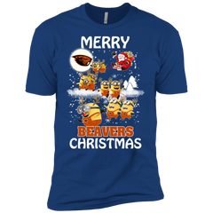 Oregon State Beavers Ugly Christmas Sweaters Minions Santa Claus Merry Christmas Men's Sleeve Shirt - The White Eagles