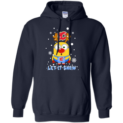 Minion Calgary Flames Ugly Christmas Sweaters Let It Snow Hoodie - The White Eagles