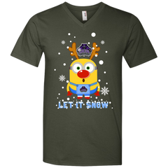 Minion Central Arkansas Bears Ugly Christmas Sweaters Let It Snow Men's V-Neck T-Shirt - The White Eagles