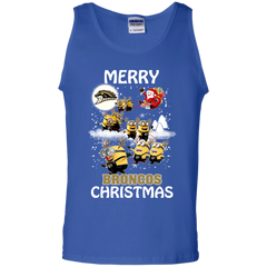 Western Michigan Broncos Ugly Christmas Sweaters Minions Santa Claus Merry Christmas Tank Top - The White Eagles