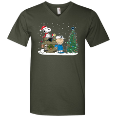 Carolina Panthers Snoopy The Peanuts Ugly Christmas Sweater  Super Bowl Men's V-Neck T-Shirt - The White Eagles