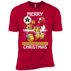 Vanderbilt Commodores Ugly Christmas Sweaters Minions Santa Claus Merry Christmas Men's Sleeve Shirt - The White Eagles