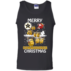Vanderbilt Commodores Ugly Christmas Sweaters Minions Santa Claus Merry Christmas Tank Top - The White Eagles