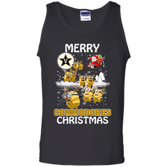 Vanderbilt Commodores Ugly Christmas Sweaters Minions Santa Claus Merry Christmas Tank Top - The White Eagles