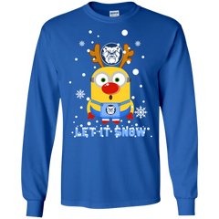Minion Butler Bulldogs Ugly Christmas Sweaters Let It Snow LS Cotton T-Shirt - The White Eagles