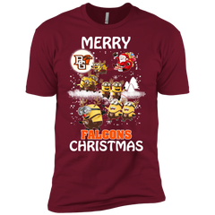 Bowling Green Falcons Ugly Christmas Sweaters Minions Santa Claus Merry Christmas Men's Sleeve Shirt - The White Eagles