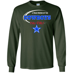 Nfl Dilly Dilly Dallas Cowboys A True Friend Of The Cowboys LS Cotton T-Shirt - The White Eagles