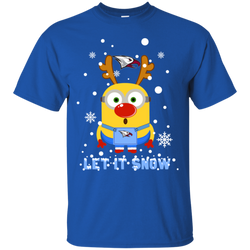 Minion North Carolina Central Eagles Ugly Christmas Sweaters Let It Snow Cotton T-Shirt - The White Eagles