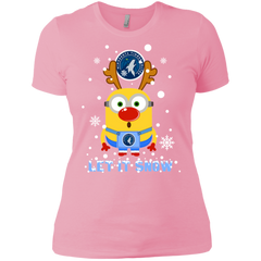 Minion Minnesota Timberwolves Ugly Christmas Sweaters Let It Snow Ladies' Shirt - The White Eagles