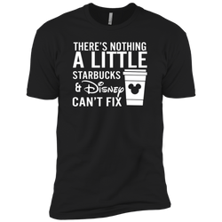 There's Nothing A Little Starbucks & Disney Can't Fix Shirt Men's Sleeve Shirt - The White Eagles
