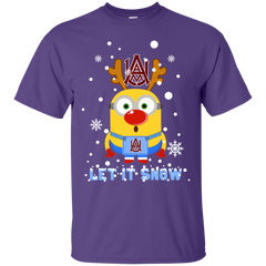 Minion Alabama A&_m Bulldogs Ugly Christmas Sweaters Let It Snow Cotton T-Shirt - The White Eagles