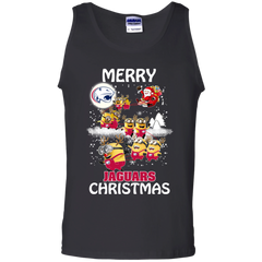 South Alabama Jaguars Ugly Christmas Sweaters Minions Santa Claus Merry Christmas Tank Top - The White Eagles
